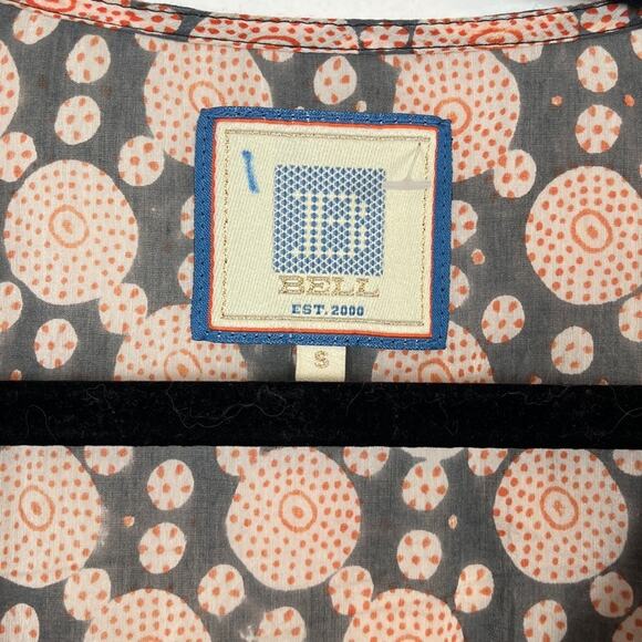 Alicia Bell Abstract Polka Dot Multi Print Smocked Waist Ruffles Sleeve Dress S - Picture 6 of 7